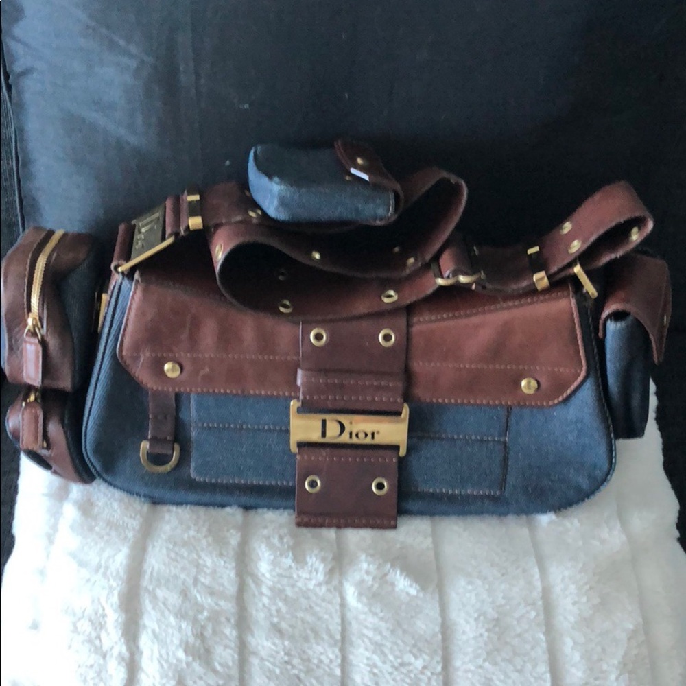 ✨CHRISTIAN DIOR denim street shoulder bag✨